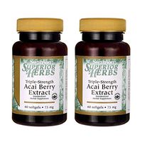 Swanson Triple-Strength Acai Berry Extract 75 Milligrams 60 Sgels (2 Pack)