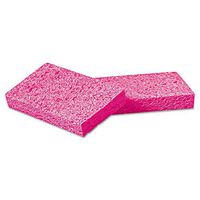 Boardwalk CS1A Small Pink Cellulose Sponge 3 3/5 x 6 1/2-Inch 9/10-Inch Thick Pink 48/Carton