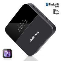 Delicacy Bluetooth 5.0 Transmitter Receiver, Upgraded 2-in-1 Wireless HD Low Latency Bluetooth Audio 3.5mm & Optical Adapter for TV Laptop Stereo Headphone Speaker