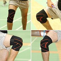 HWZ Fitness Cycling Sports Compression Straps Knee Pads Shock Absorption Silicone Non-Slip Knee Support pad