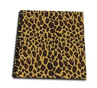 3dRose db_164680_1 Chic Earthy Gold Leopard Print Drawing Book, 8" x 8"
