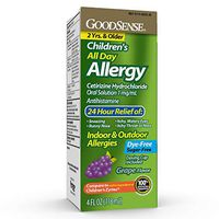 GoodSense Children's All-day Allergy Cetirizine Hydrochloride Oral Solution, Grape, 4 Fluid Ounce