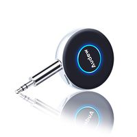 Audew V4.1 Bluetooth Receiver/Car Kit,Portable Car Aux Adapter and Wireless Audio Adapter for Home/Car Stereo,Hands-Free Calling&3.5mm Aux