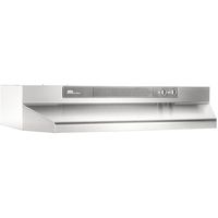 Broan 464204 Stainless Steel Convertible Range Hood Insert with Light, Exhaust Fan for Under Cabinet, 7.5 Sones, 220 CFM, 42"