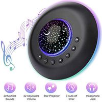 White Nosie Sound Machine Sendowtek Sound Machine with Baby Night Light for Sleeping, 20 Hi-Fi Nature Soothing Sounds 10 Modes Colored Light Timer Memory Sleep Sound Therapy for Home Office Travel