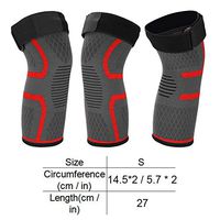 Knee Sleeve Brace with Pressure Band Sport Compression Kneecap Protector Nylon 3D Weaving Knit Knee Support for Basketball, Running, Biking, Joint Pain Relief and More Fit Men and Women(S - Red)