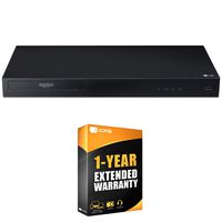 LG UBK80 4k Ultra-HD Blu-Ray Player w/ HDR Compatibility + 1 Year Extended Warranty