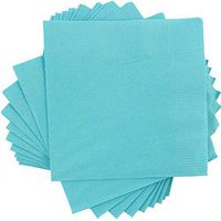 JAM PAPER Medium Lunch Napkins - 6 1/2 x 6 1/2 - Sea Blue - 50/Pack