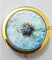 BlackKey Beautiful Dandelion Seed 3-Compartment Decorative Pocket Gift Box Case Organizer for Pill, Color 2 -1556