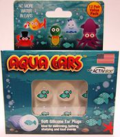 Aqua Ears® Kids Soft Silicone Earplugs 12 Pair (Twin Fish)