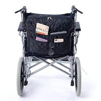 Fushida Durable Walker Bag, Wheelchair Universal Storage Tote Bag, Walker Accessory Bag with Extra 4 Pockets Store Loose Items,Rollator Accessory Organizer Pouch(Black,GJ128)