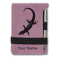 Mini Notepad, Gecko, Personalized Engraving Included (Pink)