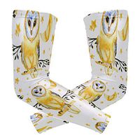 LEVEIS Trendsetter Owl Arm Sleeves UV Protection for Men Women Sunblock Protective Gloves Running Golf Cycling Driving Long Arm Cover 1 Pair