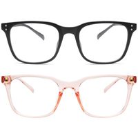 Livho Blue Light Blocking Computer Glasses for Women Men,TR90 Light Weight Frame Anti Eyestrain UV Lens (Matte Black+Clear Pink)
