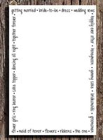 Bridal Wedding Notepad Set of 2 - 50 Sheets Each, 100 Sheets Total, 5.5 x 8.5 Notepads, Wedding Border Notepad