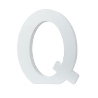 5.9"（L) x4.7"(H) x0.8"(W) 15x12x2cm Wall Letters Marquee Alphabet Q Wood Wooden Number DIY Block Words Sign Hanging Decor Letter for Home Bedroom Office Wedding Party Decor White