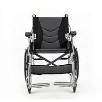 Transport Mobility Wheelchair,Seat Width 23.2inTravel Wheelchair,Aluminum Travel Lightweight Folding Portable Wheelchair Breathable Pad Manual Wheelchair