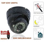BW BWRDH CCTV Camera Sony IMX138 1000TVL HD Day and Night 3.6mm Lens Korea Grey Weatherproof Dome Camera with IR-Cut Function Outdoor or Indoor Use