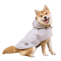 Nourse CHOWSING Pet Dog Raincoat for Medium Large Dogs Rain Jacket with Hood Rain Poncho Water Proof Dog Raincoats Gray (XL)