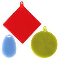 Trenton Gifts Silicone Multi Use Scrubbers | Set of 3 | Great For Dishes & More!