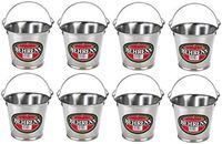 Behrens # 1202GS 2 Quart Galvanized Sheet Steel Pail / Bucket with Bail Handle - Quantity 8