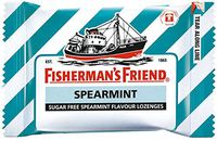 Fisherman's Friend Sugar Free Refreshing Spearmint Flavor Cough Lozenges, 25g pack, (Pack of 12 - Sealed in One Transparent Original Manufacture Box)