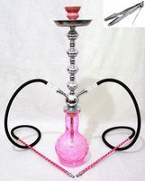 Hookah 26" Pink 2 hose shisha nargila bars narguile nargile glass vase Vase set