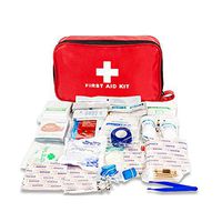 YL First Aid Kit, Red Small Portable Medical Supplies Containing 30 Basic Emergency Items for Outdoor Medical Car Homes