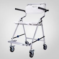 RUIMA Folding Commode Bath Chair Wheelchair for Toilet with Wheels & Pedal, Portable Shower Chair Elder Disabled People Pregnant Women