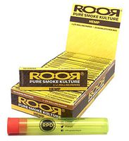 ROOR Hemp 1 1/4 Papers (25 Packs/Full Box) with Rolling Paper Depot KewlTube