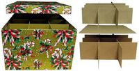 Medium Two Layer Candy Cane Christmas Decoration Storage Box [Y3A]