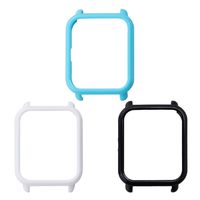 UKCOCO Case for Amazfit Bip, 3 Pack Hard Plastic Smart Watch Case Protective Cover Anti Scratch Frame Bumper for Xiaomi Huami Amazfit Bip (Black/White/Blue)