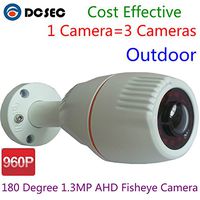 960P AHD Camera 180 Degree Wide Angle Viewer Bullet CCTV Outdoor Analog Security System Home Rain Cover