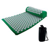 ZSH Yoga Massage Mat,Yoga Acupressure Mat Acupressure Pillow for Help Relieve Stress, Back, Neck and Sciatica, Easy to Carry Suitable for Male and Female,Green