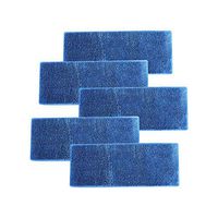 Aclean Microfiber Floor Mop Reusable Refill Pad 5 Pack 9.8 inches (Blue Loop Pad)