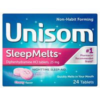 Unisom SleepMelts Cherry Flavor 24 Each (Pack of 9)