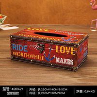 T-ZJHC European Creative Retro Tissue Box Home Room Bedroom Napkin Tray Living Room Coffee Table Storage, Dark Purple