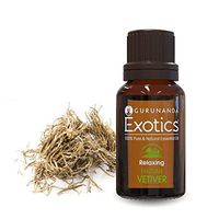 GuruNanda VETIVER Exotic Essential Oil - 100% Pure & Natural Therapeutic Grade Aromatherapy Oils for Diffuser - 10 ml
