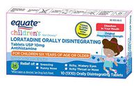 Equate Loratadine Children's Orally Disintegrating, 10 Tablets