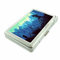 Brotherhood Em1 Hip Silver Cigarette Case With Built In Lighter 4.75" X 2.75" Id Holder Metal Wallet RFID Protection