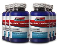 Pure Garcinia CAMBOGIA Premium Extract 1300 - Mood Enhancer - 6 Bottles 360 Capsules