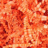 COTU (R) 2 LB Orange Crinkle Shred Gift Basket Shred Crinkle Paper Filler Bedding (32 oz) in a Box