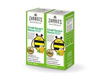 Zarbee's Naturals Children's Cough Syrup + Mucus with Dark Honey & Ivy Leaf, Natural Grape Flavor, 4 oz Bottles (Pack of 2)