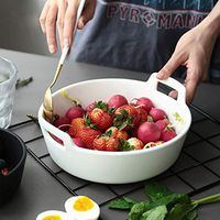 AXZHYX Bowl Large Creative Binaural Fruit Salad Bowl Home Japanese Tableware Ceramic Soup Bowl Noodle Boiled Fish Big Bowl Soup Bowl Hotel Tableware Home Noodles Boiled Fish Soup Bowl