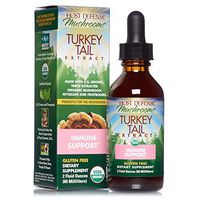 Host Defense, Turkey Tail Extract, Natural Immune System and Digestive Support, Daily Mushroom Mycelium Supplement, Organic, Gluten Free, 2 fl oz (30 Servings)