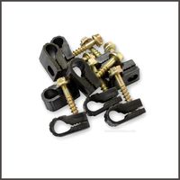 Coaxial Cable Clips - Cable Holder - Wire Clips - Siding Clips For Hanging - Cord Holder For Desk - Cable Clamps - Cord Clip - Wire Organizer Clips - Tv Mount Screws - Black - 200 Pack - STEREN