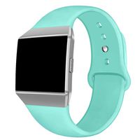 NAHAI Compatible Fit bit Ionic Bands, Soft Silicone Replacement Strap Accessory Breathable Wristbands for Fit bit Ionic Smart Watch, Large Small (Teal, Large(6.1''-8.9''))