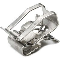 HellermannTyton 151-00982 Metal Edge Clip, 1-3mm panel thickness, 5-7.6mm cable range, SS304, 100/pkg
