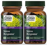 Gaia Herbs Stress Response, Vegan Liquid Capsules, 30 Count (Pack of 2) - Natural Stress Relief & Adrenal Fatigue Supplement, Calming Formula with Rhodiola, Ashwagandha, Holy Basil