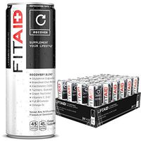 FITAID Recovery Blend | 100% Clean & Paleo Friendly | No Artificial Colors, Flavors or Sweeteners | BCAAs, L-Glutamine, L-Arginine, Omega 3s, 12 Fl Oz (Pack of 24)